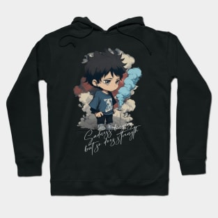 anime sad boy Hoodie